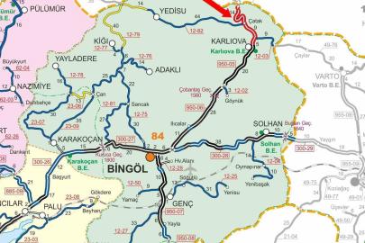 Bingöl-Erzurum karayolu tır trafiğine kapandı