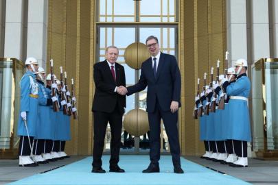 Cumhurbaşkanı Erdoğan, Sırbistan Cumhurbaşkanı Vucic'i resmi törenle karşıladı