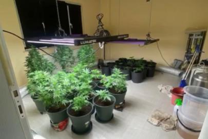 Evde iklimlendirme sistemli uyuşturucu üretimine 2 tutuklama