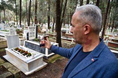 Sevgililer Günü'nde, çiçekle süsletilen mezara dijital ziyaret