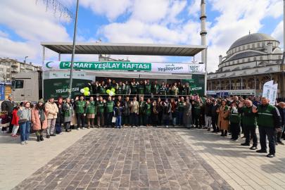 Bağımsızlık Tırı "Sen De Yeşilaycısın" mesajıyla Bağcılar'da