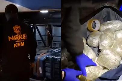 Bitlis’te yolcu otobüsünde 4 kilo skunk ele geçirildi