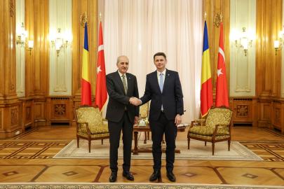 TBMM Başkanı Kurtulmuş, Bükreş’te Romanya Senato Başkanı Abrudean ile görüştü