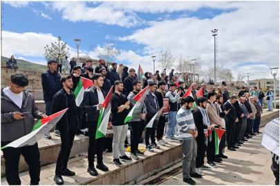 Alparslan üniversitesi öğrencilerinden Filistin’deki idam yasasına tepki