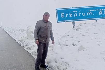 Bahar geldi ama kar ve tipi gitmedi: Palandöken’de tipi ulaşımı aksatıyor