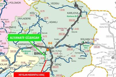 Bingöl’de heyelan tehlikesi