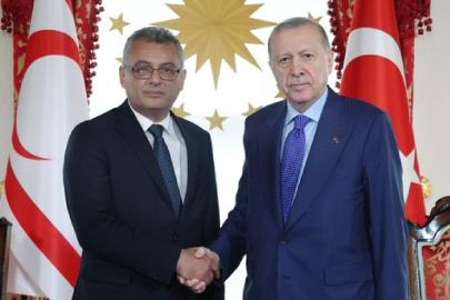 Cumhurbaşkanı Erdoğan, KKTC Cumhurbaşkanı Erhürman ile görüştü