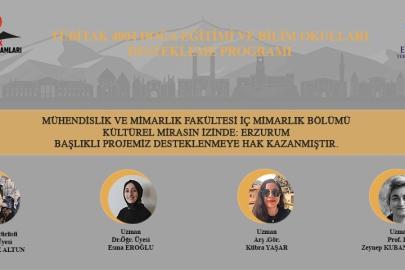ETÜ TÜBİTAK 4004 projesi ile Erzurum’un mimari mirasını yeni nesillere aktaracak