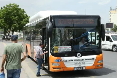 Gaziantep'te 23 Nisan'da ulaşım ücretsiz olacak