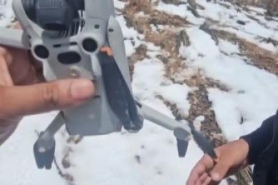 Kartal droneyi havada kaptı, zirvede bıraktı