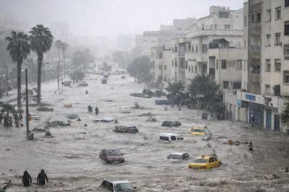 Tunus'ta sel felaketi: Bazı bölgelerde eğitime ara verilirken, 1 kişi hayatını kaybetti