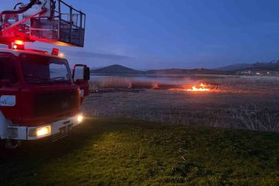 Van’da 2 farklı sazlık alanda yangın çıktı