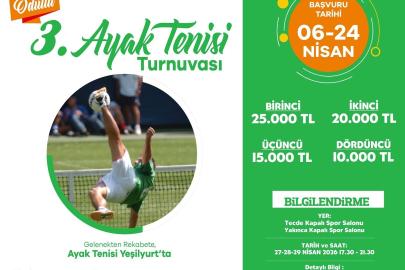 Yeşilyurt Belediyesi, 3. Ayak Tenisi Turnuvası düzenliyor