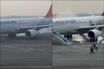 İstanbul-Katmandu seferini yapan THY uçağının iniş takımında yangın çıktı