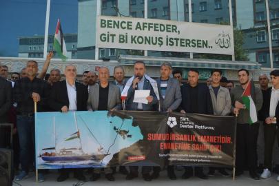 Siirt, Küresel Sumud Filosu’na saldırıyı proteste etti