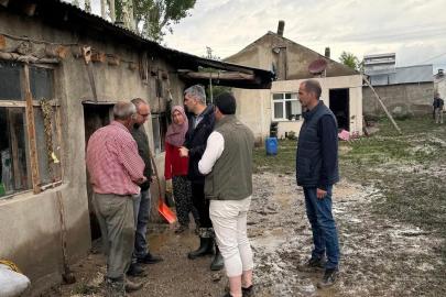 Diyadin’de yağışın ardından tüm kurumlar sahada