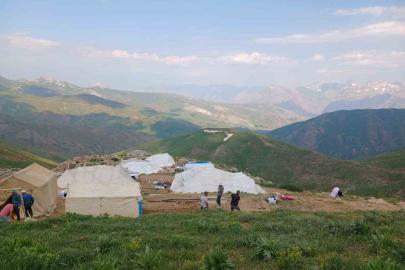 Durankaya yaylalarında çadırlar kuruldu