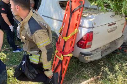 Muş’ta kamyonet şarampole devrildi: 2 yaralı