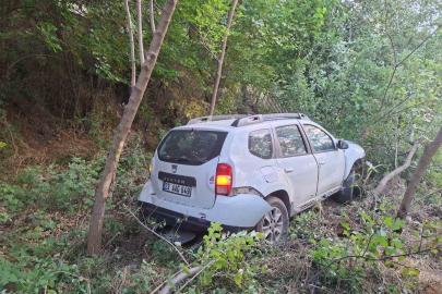 Bingöl’de otomobil bahçeye uçtu: 2 yaralı