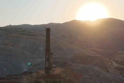 Maden ilçesinde gün batımı görüntülendi