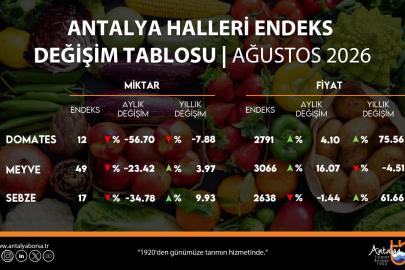 Antalya Ticaret Borsası ağustos ayı hal endeksini açıkladı