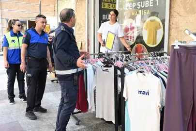 Manisa'da kaldırım işgallerine ortak denetim